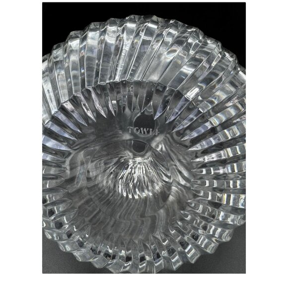 Vtg Towle Leaded Crystal Decanter Ribbed Swirl Design & Stopper Elegant Barware - Picture 6 of 11